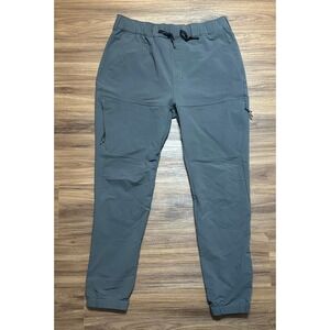 BYLT Premium Basics Tech Nylon Performance Joggers Mens Charcoal Grey Sz L